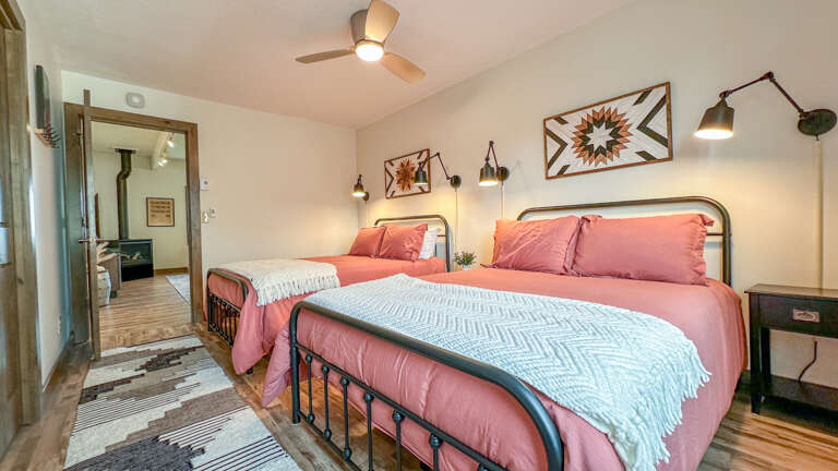 Bedroom 3 opens up to the living room area. Bedroom 3 opens up to the living room area.