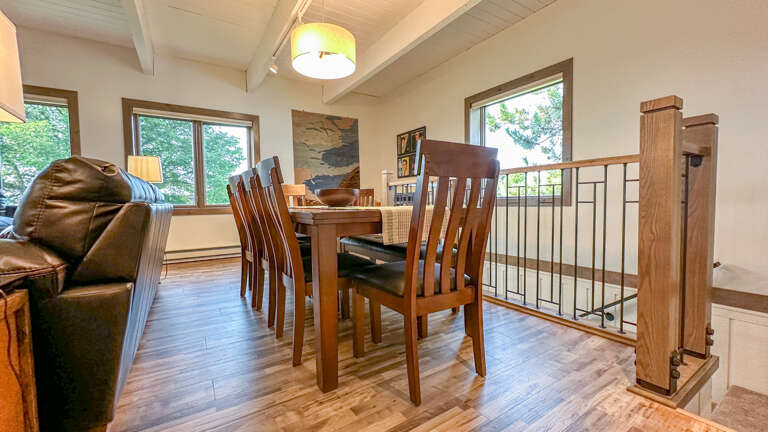 Enjoy meals together in the dining area with seating for everyone Enjoy meals together in the dining area with seating for everyone