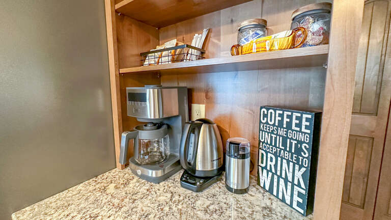Perk up in the morning with a cup of coffee. Perk up in the morning with a cup of coffee.