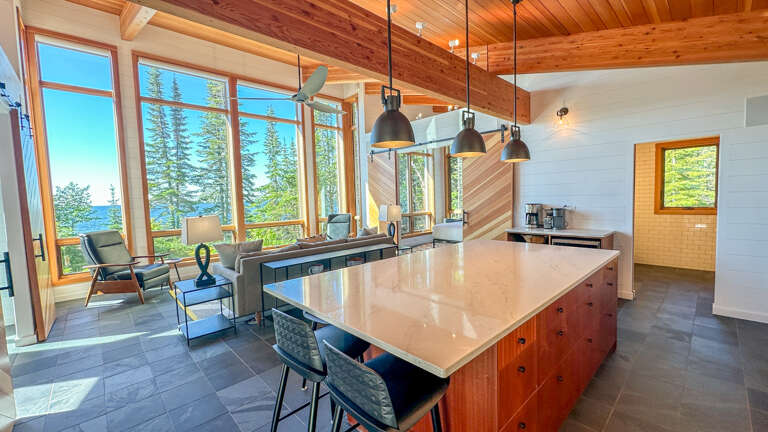 Lake Superior views from the kitchen.