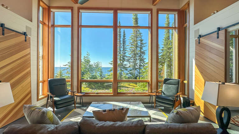 Lake Superior views from the living room.