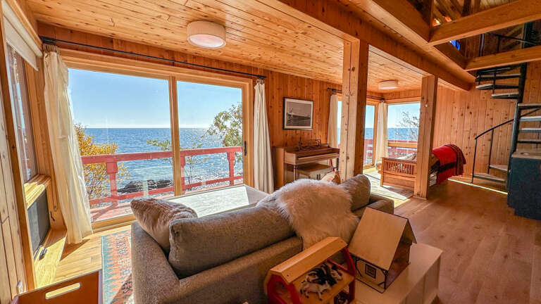 Enjoy sweeping Lake Superior views in the Kids Cabin.
