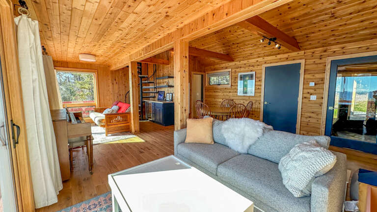 The Kids Cabin has a futon and a sleeper sofa for additional sleeping areas.