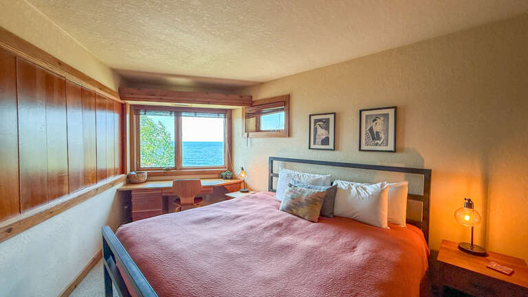 Living room with the divider to the living room closed. Living room with the divider to the living room closed.