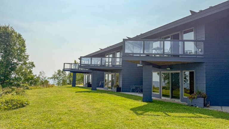 Patio and decks at Terrace Point (11B is a lower level unit with a patio). Patio and decks at Terrace Point (11B is a lower level unit with a patio).