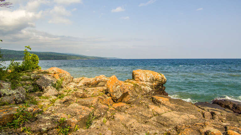 Rocky shoreline near Terrace Point.