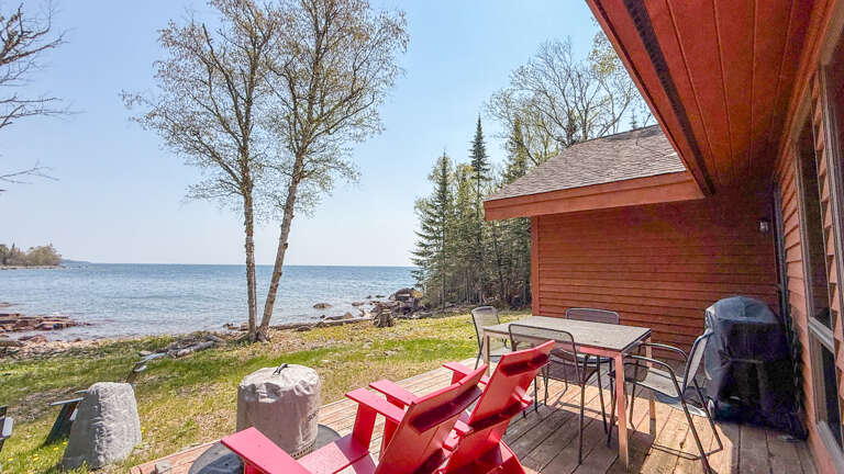 Deck with BBQ and seating
