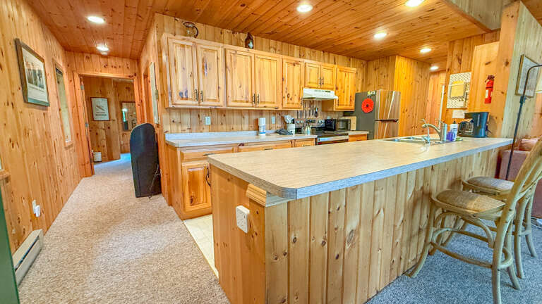 Open-galley style kitchen