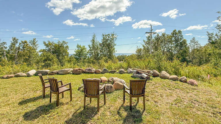 Fire Pit with Lake Superior views.