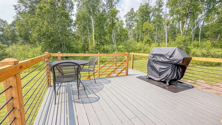 Gas Grill and Eating Area