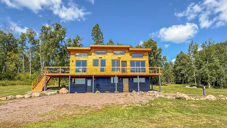 Escape to Cross River Cabin, a modern retreat nestled in the heart of Minnesotaâs Northwoods along the iconic North Shore of Lake Superior. Escape to Cross River Cabin, a modern retreat nestled in the heart of Minnesotaâs Northwoods along the iconic North Shore of Lake Superior.