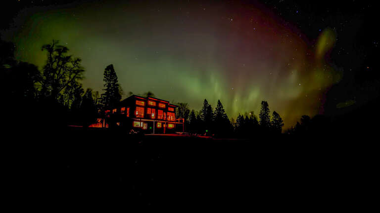North Lights as seen from Cross River Cabin's Fire Pit!