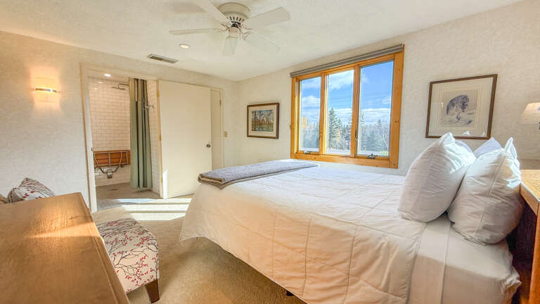 There is a fully accessible attached bathroom in Bedroom 1.