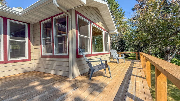 Lake-facing deck