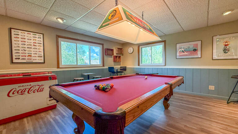 Challenge friends to a game on the full-size pool table in your private game room, complete with vintage dÃ©cor and plenty of natural light.