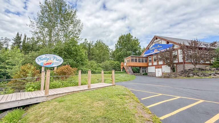 Lupinstuga is located a mile from Betty's Pies outside Two Harbors, Minnesota.