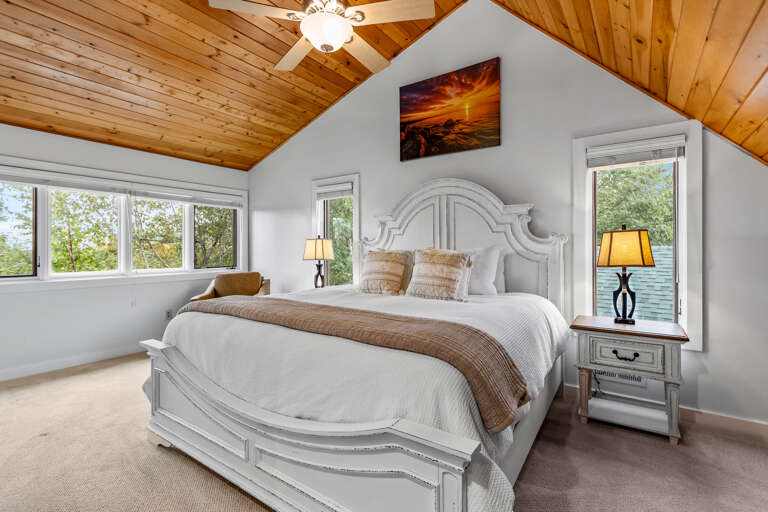Enjoy this luxurious bedroom retreat situated upstairs in its own quiet environment.