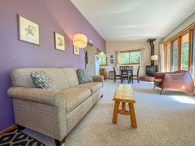 Curl up on the couch with  your morning coffee and watch the sunrise over Lake Superior.