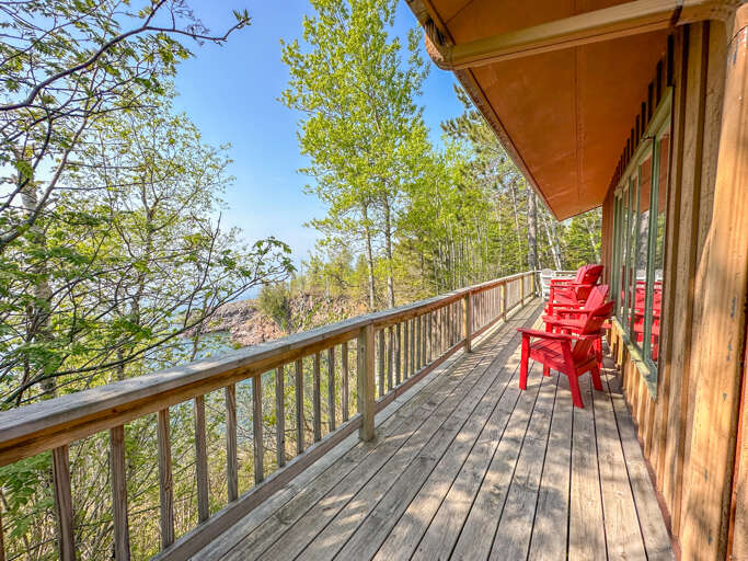 Enjoy a book on you private deck overlooking Lake Superior.