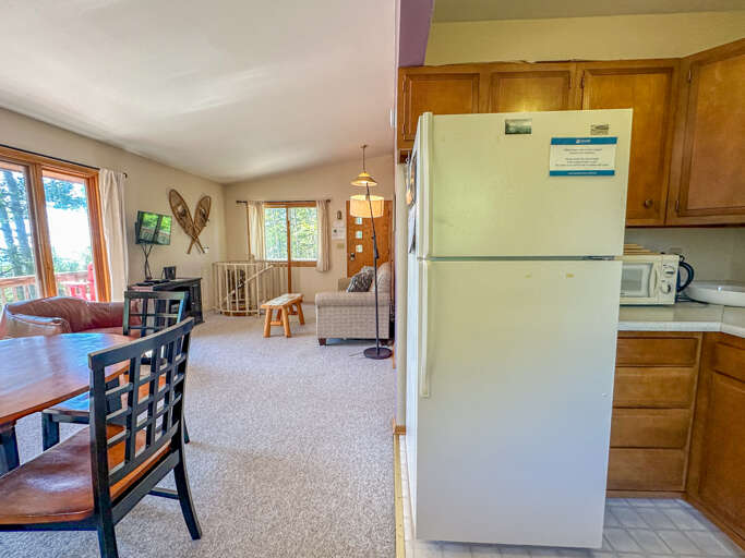 The kitchen is semi-open to the living room.