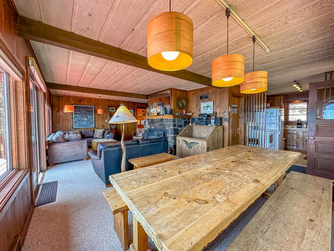 Dining table near the living room.