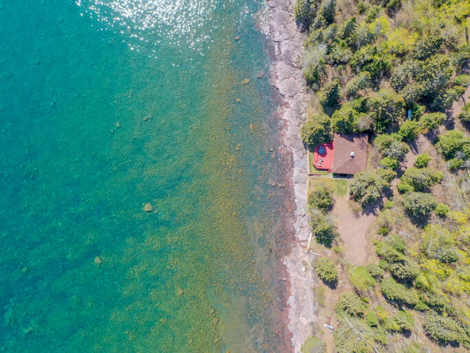 This private retreat is just steps away from Lake Superior.