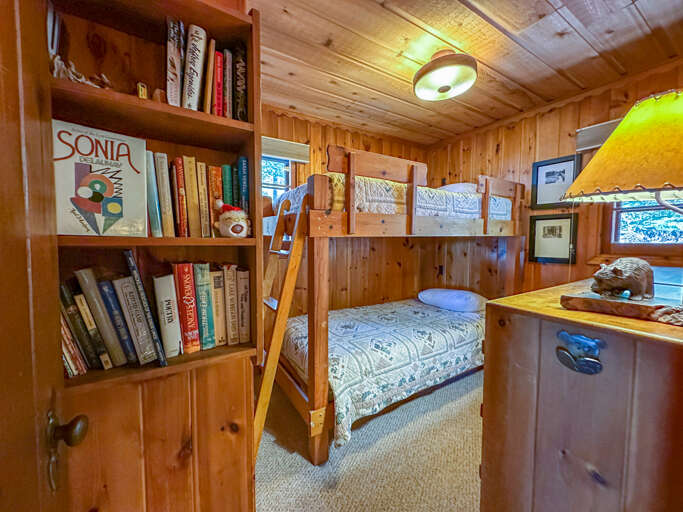 No shortage of books in R and R! Bedroom 3 also has a small library.