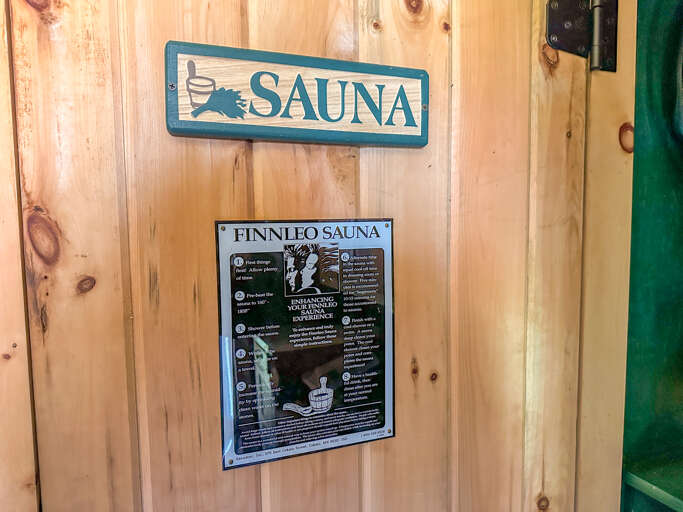Enjoy a Scandinavian experience in the private sauna.