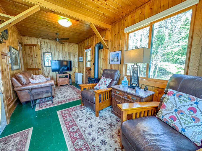 Sitting area looking into the living room.
