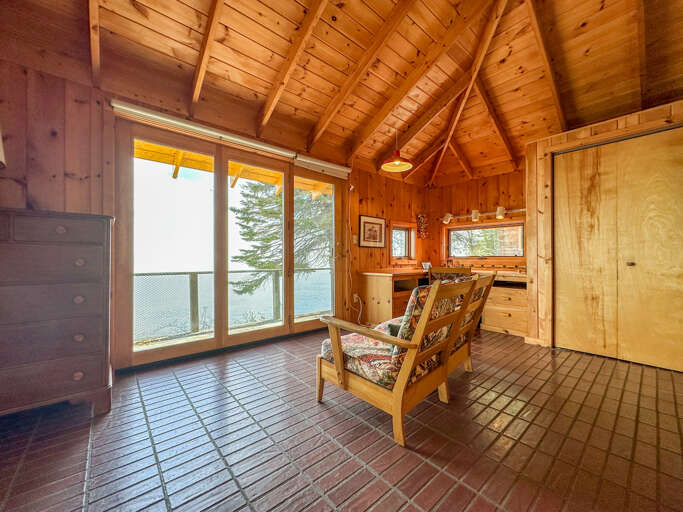 Bedroom 1 has a queen sized Murphy bed that can be put up during your stay to enjoy this as a sitting room.