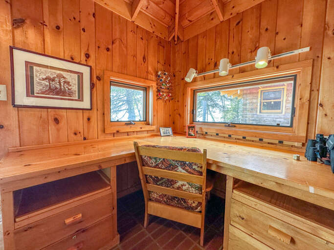 Built in desk in Bedroom 1.