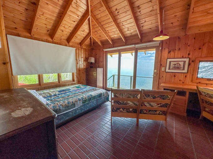 The Murphy bed in Bedroom 1 is queen sized.