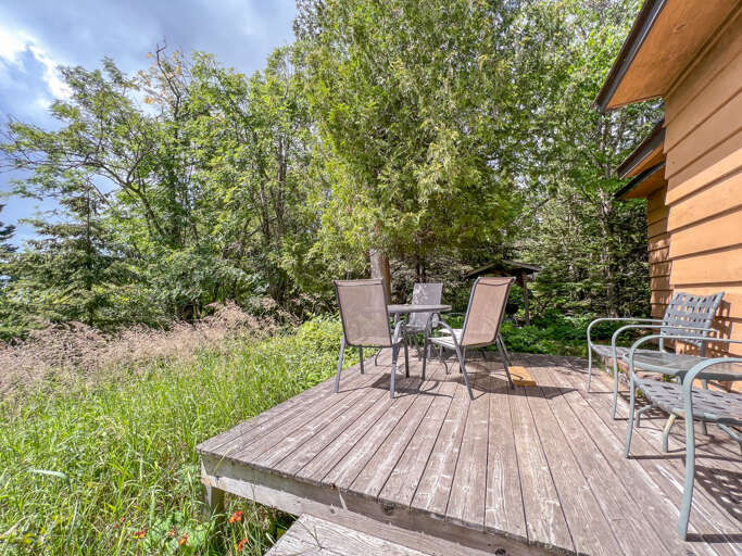 Enjoy your morning coffee on the deck.