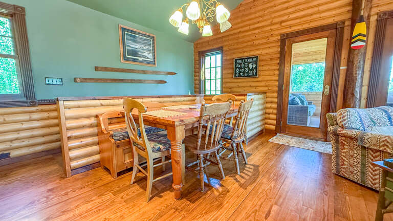 There's room for everyone in the home's dining area.