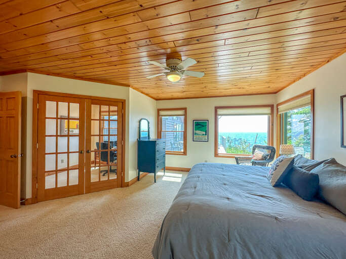 Bedroom 1 has amazing Lake Superior views.