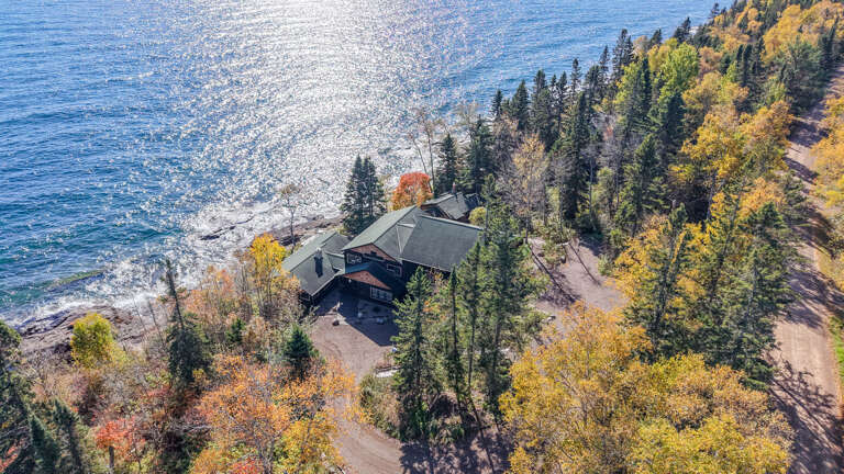 Foxfire is an extraordinary home located on Cascade Beach Road in Lutsen, Minnesota near the Cascade River.