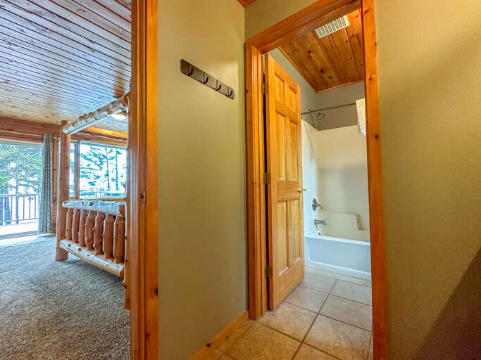 Bathroom 1 is located off of Bedroom 1, this bathroom is also accessible from the entryway.