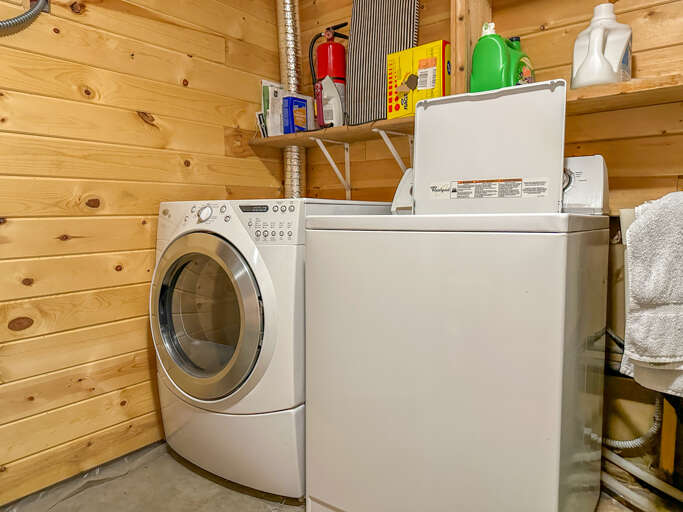 Laundry room located on the lower level.