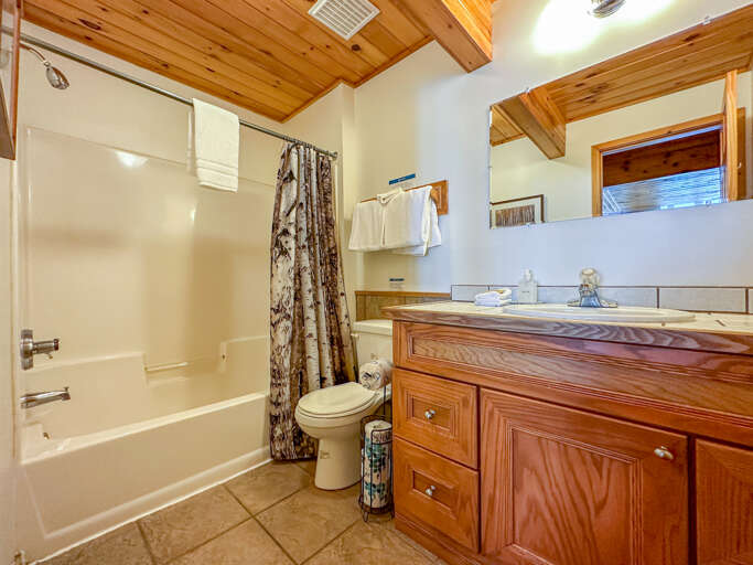 Bathroom 2 located on the lower level.