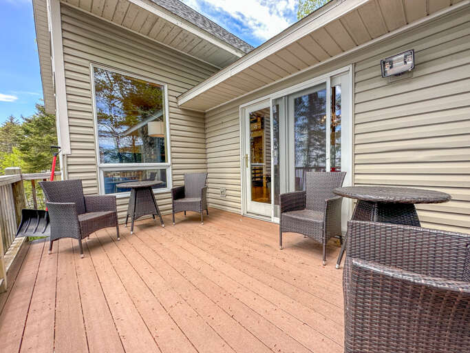 Deck off of the dining room.