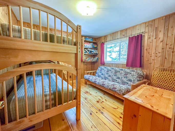Bedroom 3 offers a twin over twin bunk bed. Bedroom 3 offers a twin over twin bunk bed.