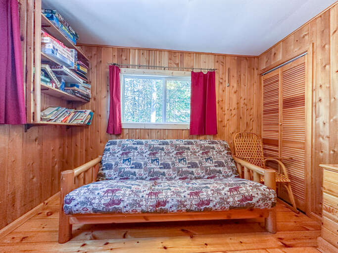 You can use the futon as a sitting area during the day and a bed at night. You can use the futon as a sitting area during the day and a bed at night.