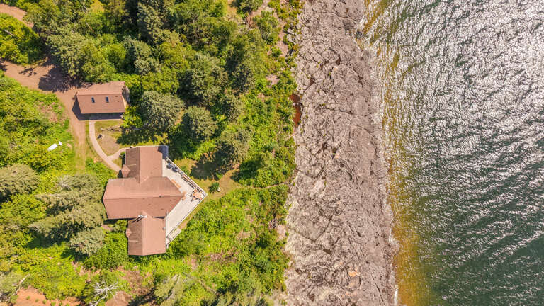 Stay just steps from a beautiful, private ledge rock beach on Lake Superior.