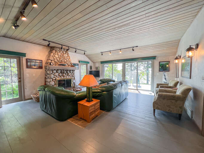 You enter into the living room.