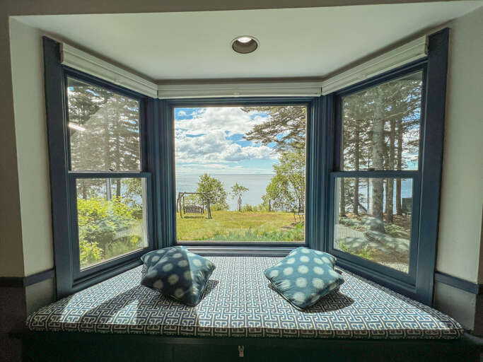 The reading nook in Bedroom 1.