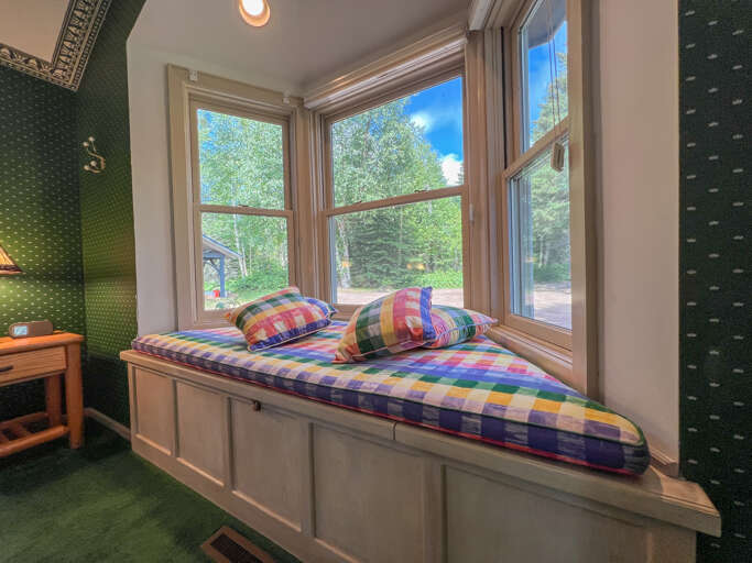 The reading nook in Bedroom 2.