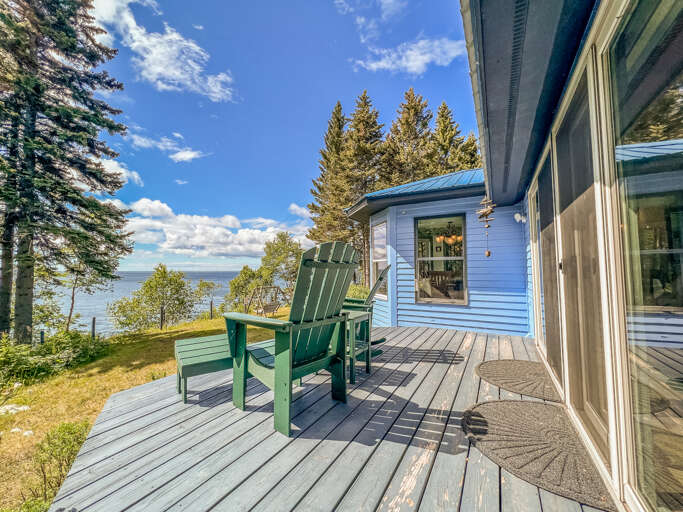 Sit out on the deck off the living room.