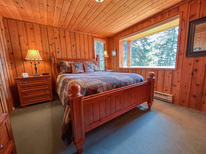 Bedroom One is located on the main level.