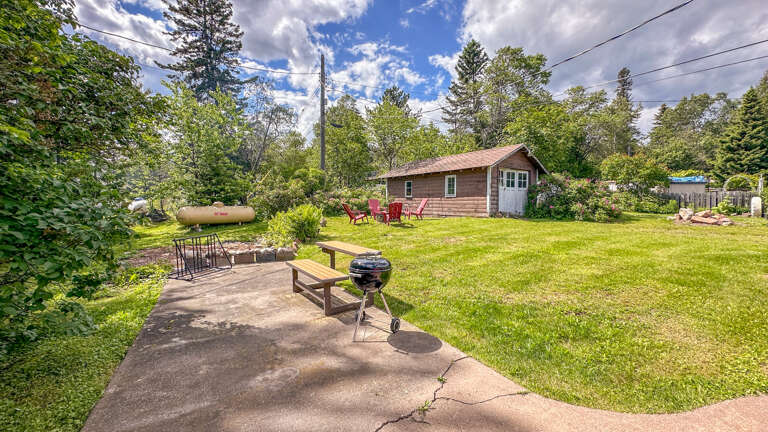 BBQ area in the backyard.