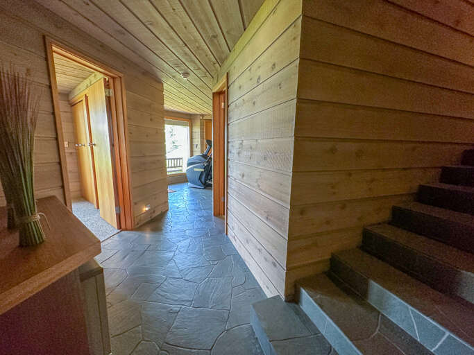 Head downstairs to the lower level.